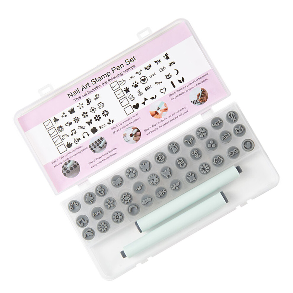 36pcs Nail Art Stamps Kit Professional DIY Manicure Tools
