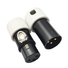 3Pin männlich weiblich Stecker Mikrofon gerade Schlange-Weiß