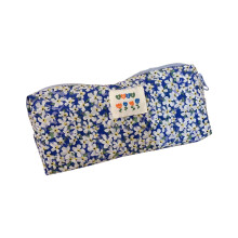 Makeup Bag Pencil Box Stationery Case Large-Klein blue floral