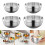 Double Layer Snacks Bowl Stainless Steel Dishes for Small-16cm 3