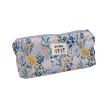 Cosmetic Bag Toiletry Bag Stationery-Blue and green flowe