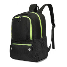 Basketball-Rucksack mit Ball- Und Schuhfach Leichter Wasserdichter Sportrucksack, Turnbeutel für Volleyball und FußBall,Black 3