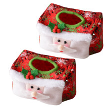 Decoratieve tissuehouder voor winkelcentra, unieke toiletpapierdispenser met kerstmanontwerp, gemaakt van slijtvast non-woven materiaal,
