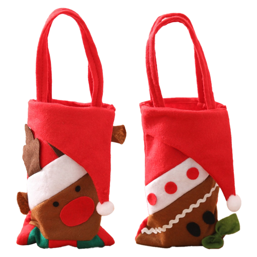 Sacolas de Presente de Natal, Sacolas de Presente Reutilizáveis com Design Natalino Delicado para Pequenos Presentes, Perfeitas para Decoração e