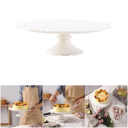 User Friendly Ceramic Serving Plate for Cakes Fruits-10 inches 1