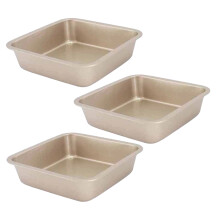 Carbon Steel Mold Baking Pan With Even Heating-8 inches gold