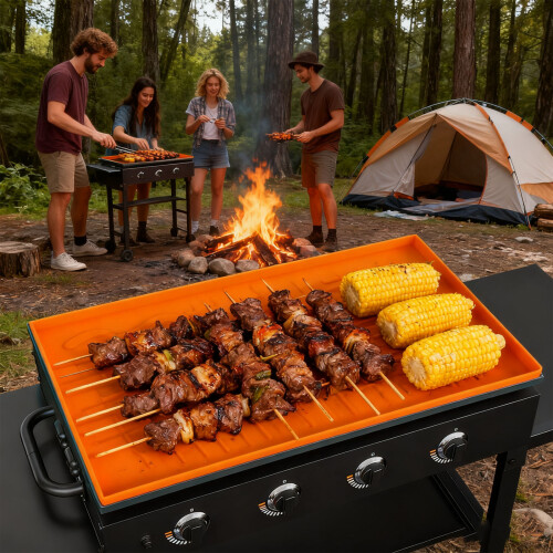 Easy Cleaning Silicone Barbecue Cover Waterproof-Blue 1
