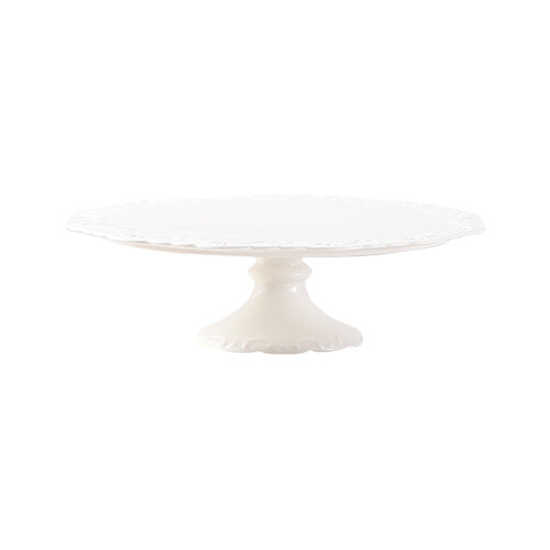 Smooth Front Easy to Cleaning Ceramic Cake Display-12 inches