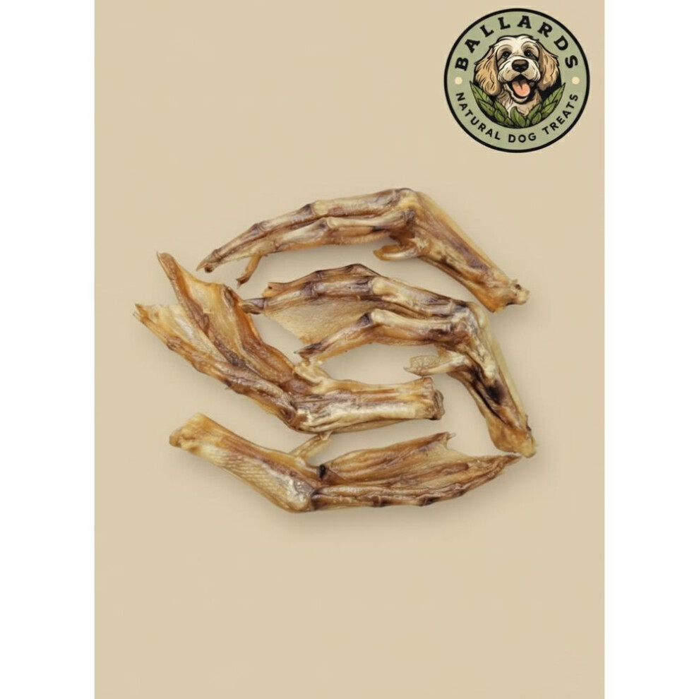 Ballards Natural Dog Treats 1Kg Natural Air-Dried Duck Feet For Dogs