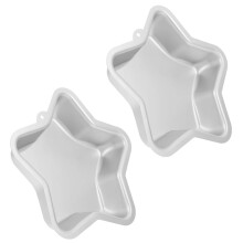 Durable Aluminum Star Cake Pan For Baking Pancakes And-2 pieces