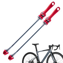 Schnellspannhebel,1 Paar Schnellspannachse Mit Bolzenhebel - Präzisionsgefertigte Leichtlaufachse Für Fahrradwartung An Rennrad Und Mountainbike Rot