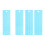 Pack of 4 Double Sided Cream Scrapers-Blue 4 piece set 1