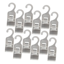 Hanger Clip 12Piece Plastic Laundry Clips For Closet Organization, SpaceSaving Pins For Socks, Boots, Towels