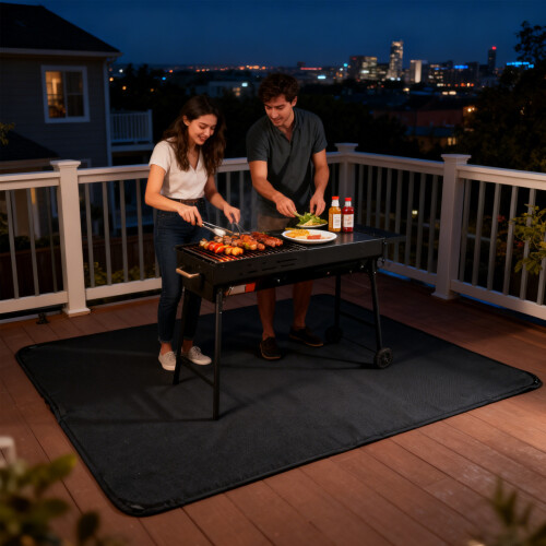 Thin Protective Mat for Transportable Outdoor Cooking-s 2