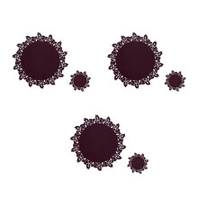 Irregular Shaped Heat Resistant Table Mats Nonslip-wine red