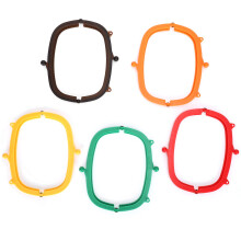 Plastik bunte Geldbörse Rahmen Set DIY -Beutelzubehör 16 cm Handtasche Clip für Geldbörse gelb rot grün Orange Kaffee