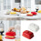 Multifuntional Ceramic Butter Storage Box Suitable for-Red 4