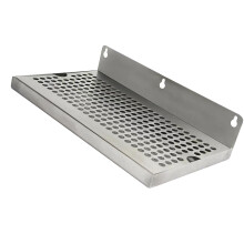 Heavy Duty Nonrust Steel Rectangular Bar Drip Tray-12 Inches