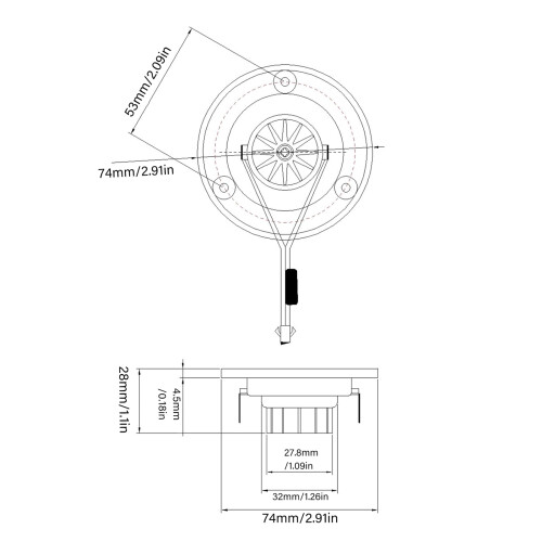 3inch Round Loudspeaker Tweeter Speaker 4Ohm 15W 2