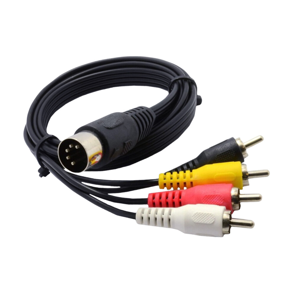 Additional Din 5Pin Male To 4Rca Male Cable Straight-0.3M Bronze 7709000202621
