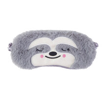 Dreamsweeper, pluizig slaapmasker voor op reis Carla, pluche oogmasker belooft een heerlijke nachtrust, altijd en overal (grijs, eenhoorn)