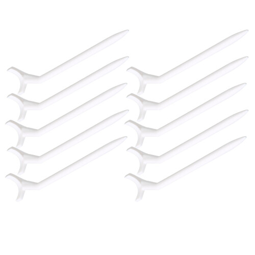 10 stücke Kunststoff Gebogene Golf Tees Weiß 1