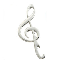 Elegantes pingentes de clave de sol em aço inoxidável prateado, práticos e com estrutura simples, ideais para amantes da música, perfeitos para