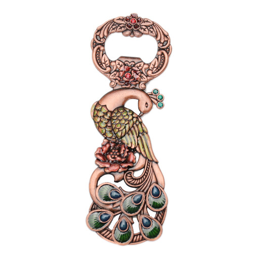 Φορητό τραπεζάκι ταξιδιού από μεταλλικό Peacock Vintage Metal, σετ χτένας με αντίκες και