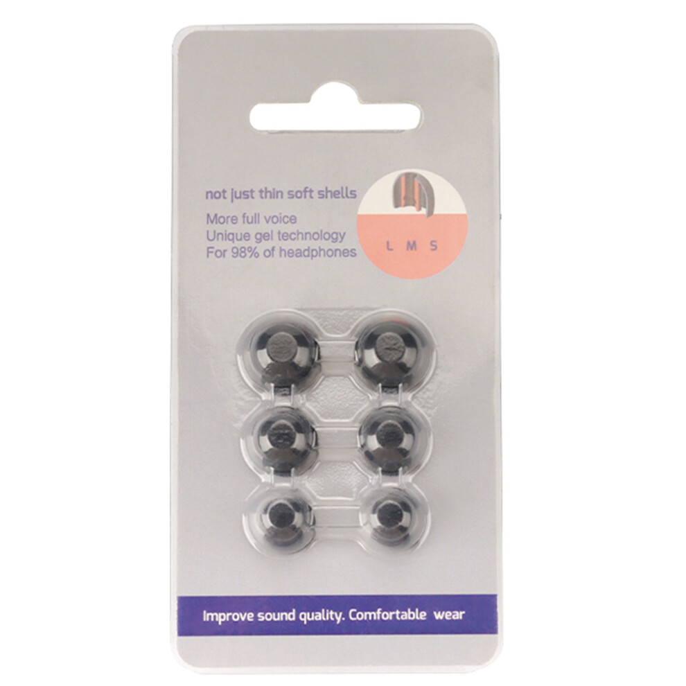 Ergonomic Sweatproof Silicone Earpiece Earbud Cover Plug- Black 7709000201525
