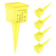 Rain Gauge 5 Pack Wide Mouth 1 Inch Garden Use Water Level Meter Accurate Rain Measurement
