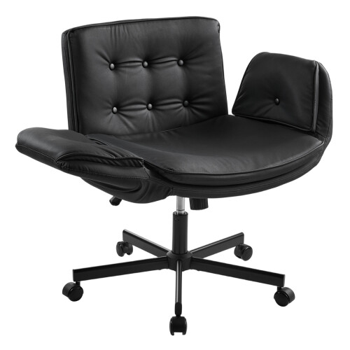 Living And Home Office Chair with Armrests and Wheels 1