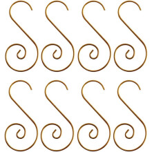 Dekorative Weihnachtshaken im geschwungenen Design für wiederverwendbare und elegante Baumdekoration, geeignet für verschiedene Anlässe; 100 Stück