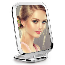 Espejo de versatilidad, espejo de maquillaje portátil, espejo con luz LED para un maquillaje impecable, doble cara para usos múltiples, espejo de