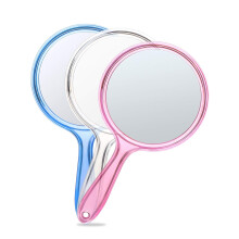 Specchio portatile o da appendere, specchio portatile a doppia faccia con vetro di qualità ottica per una chiarezza impareggiabile, set da 3