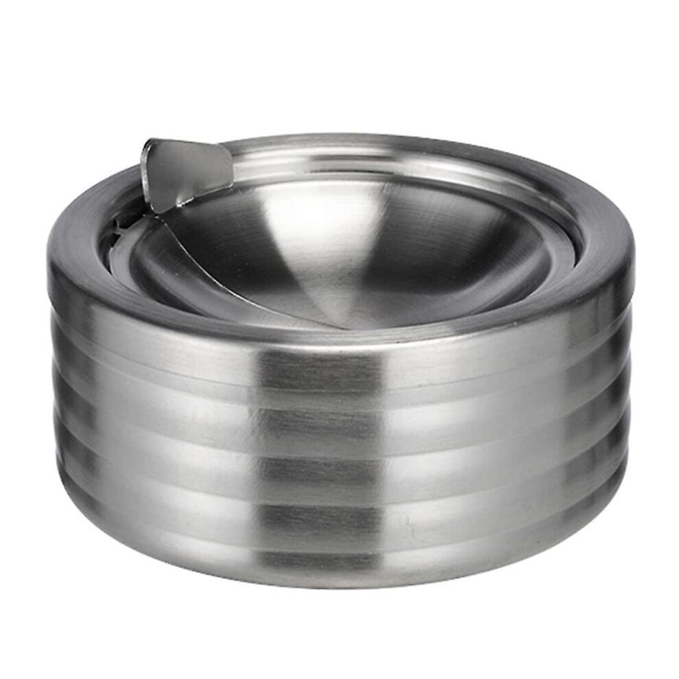 Stylish Cigarette Ashtray with Lid, Stainless Steel Windproof Ashtray for Smokers, Home Office Decoration, Dishwasher Safe, Multi-purpose Usage, Diffi-image-OPC-PNKGNCF-NEW