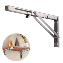 Supports d'étagère pliables robustes en acier inoxydable, charge maximale 440 lb, supports muraux à monter soi-même pour un gain de place dans le