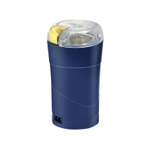 Stainless Steel Blade Electric Pill Crusher For Elderly And Children, Fine Powder Grinder, Portable Travel Blue