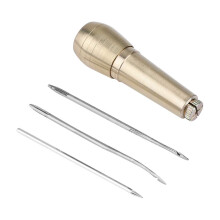 Canvas Leather Sewing Awl Needle, 3 Root Leather Hand Sewing Needle, Hand Stitcher Shoe Repair Tool for DIY Sewing Canvas/Leather Crafts