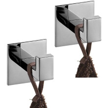 Bademantelhaken für Büros, robustes Material: Edelstahl, vielseitig einsetzbar, stabiles, quadratisches Design, 2 Stück