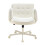 Living And Home Office Chair with Armrests and Wheels, Beige 4