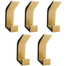 Ganci da parete in oro spazzolato, doppi ganci in acciaio inossidabile antigraffio e impermeabile, resistenti, per bagno, cucina, camera da letto,