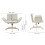 Living And Home Office Chair with Armrests and Wheels, Beige 6
