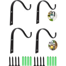 Elegante Hängepflanzenhalterung, minimalistische Eisenhaken für rustikale Dekoration, massiver Stahl mit witterungsbeständiger Beschichtung,