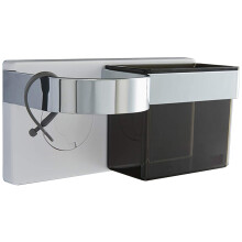 Supporto per asciugacapelli dal design moderno che valorizza l'estetica, realizzato in resistente plastica ABS con forte adesione.