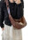 PU Crossbody Shoulder Bag Dumpling Bag Large-dark brown 1