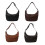 PU Crossbody Shoulder Bag Dumpling Bag Large-dark brown 2