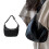 PU Crossbody Shoulder Bag Dumpling Bag Large-dark brown 3