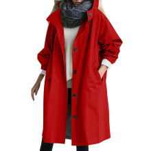 Women's Hiking Jacket Waterproof Breathable Windbreaker Women's Coat with Hood Pregnancy Insert 20231005036red M