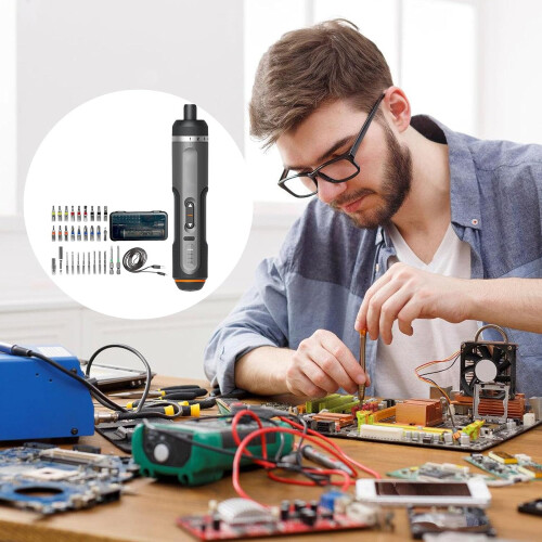 Schnurlos 4 V Electric screwdriver Practical power experiments With Several Bits That Are Designed For Poor Lighting Conditions 1