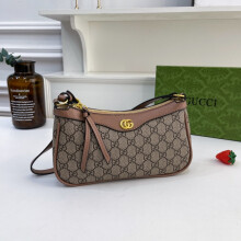 (浅卡其) G mahjong bag armpit bag chain bag shoulder bag-full set of gift box packaging